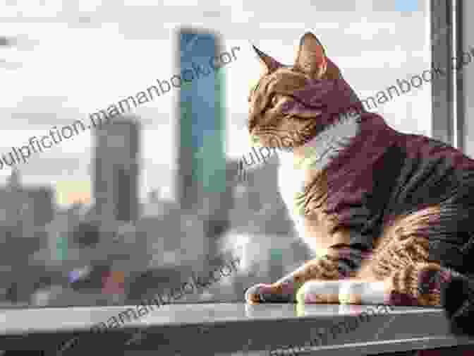 A Group Of Cats Perched On A Windowsill Overlooking The Manhattan Skyline CAT TAILS OF MANHATTAN VOL 3: Lynn Schiffhorst