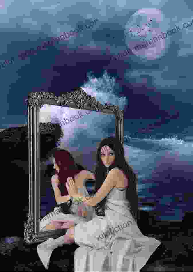 A Woman Gazing Into A Mirror, Her Eyes Reflecting The Horrors She Has Witnessed. The Moonlight Child Karen McQuestion