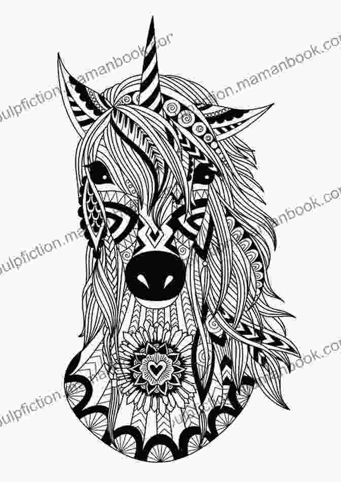 Unicorn Coloring Page With Intricate Design For Ages 5 8 Unicorn Coloring For Kids 4 8 Ages: 40 Digital Coloring Pages PDF JPEG Instant Download Printable